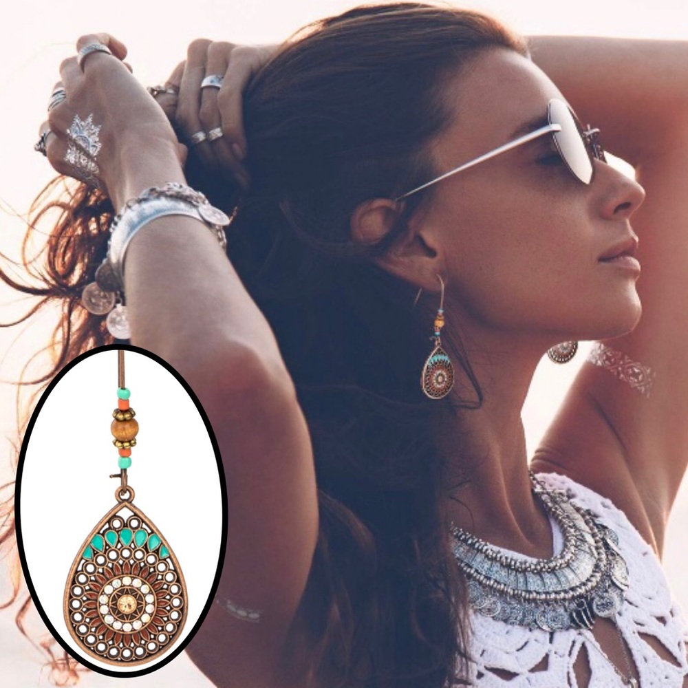 🆕 3/$15 Boho Chic Tear Drop Earrings - Picture 2 of 5